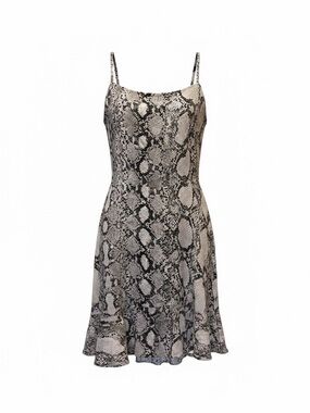Express Snakeskin Slip Mini Dress - Black & White